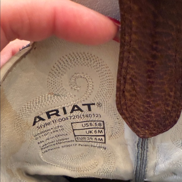 Men's Brown and Blue Western Boots - Picture 3 of 7